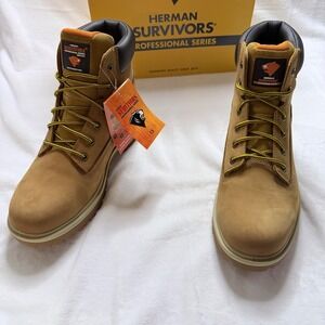 Herman Survivors Driller Work Boots Steel Toe Waterproof Wheat Mens Size 13